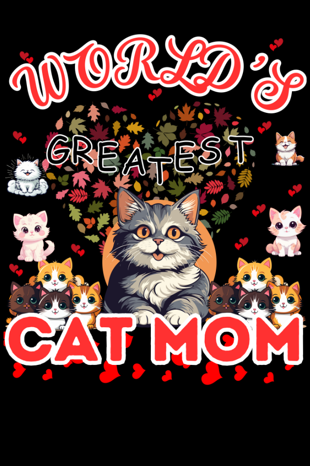 WORLDS GREATEST CAT MOM OVERSIZE TSHIRT