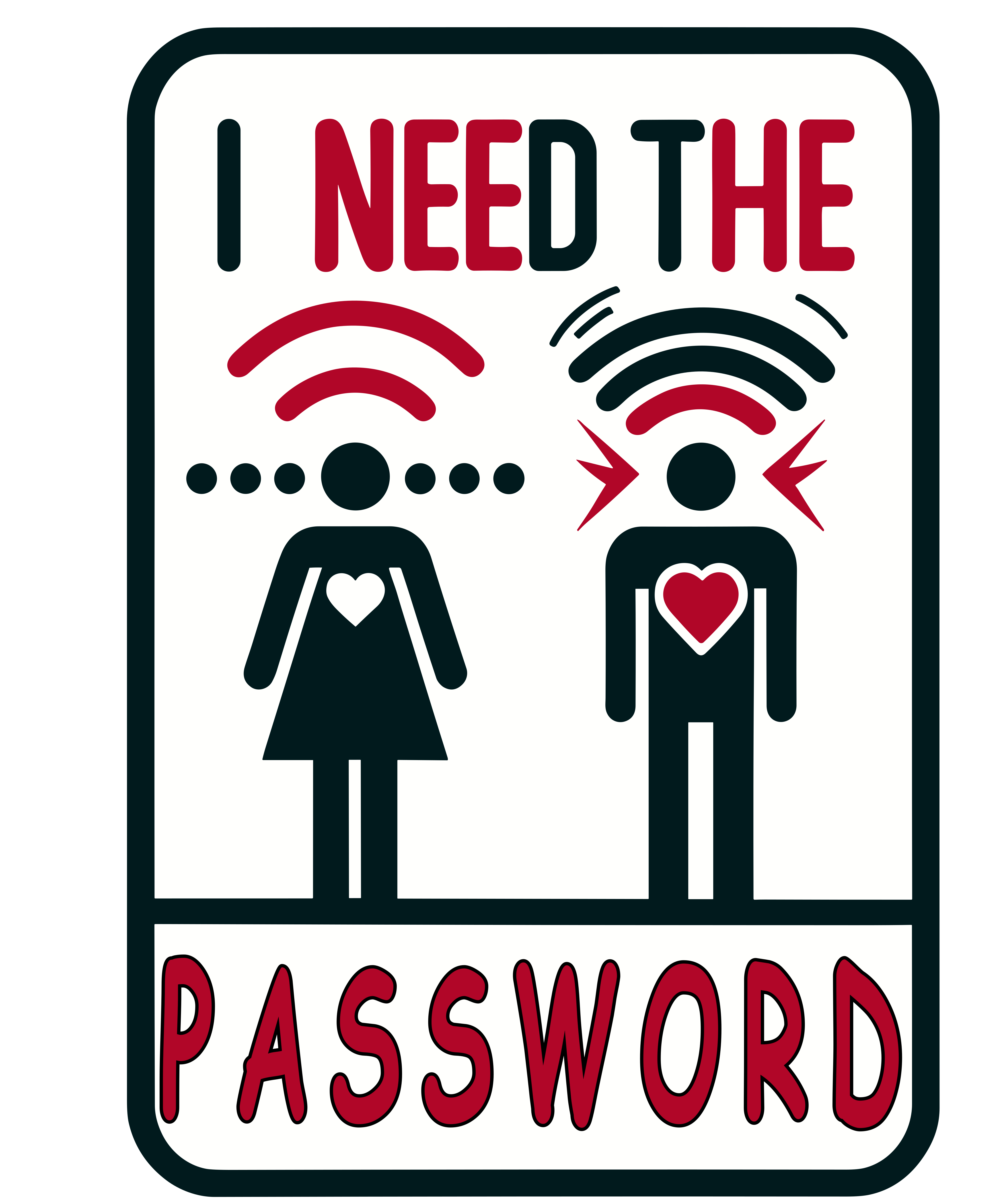 Unisex Oversize 'WiFi & Password' Duo TShirts